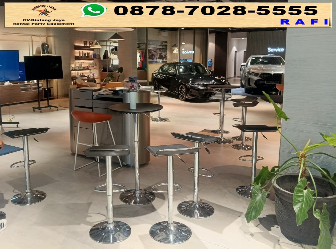 Rental Barstool Kursi Kotak Tersedia Warna Hitam Serta Putih Area Jakarta