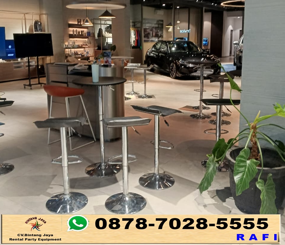Rental Barstool Kursi Kotak Tersedia Warna Hitam Serta Putih Area Jakarta