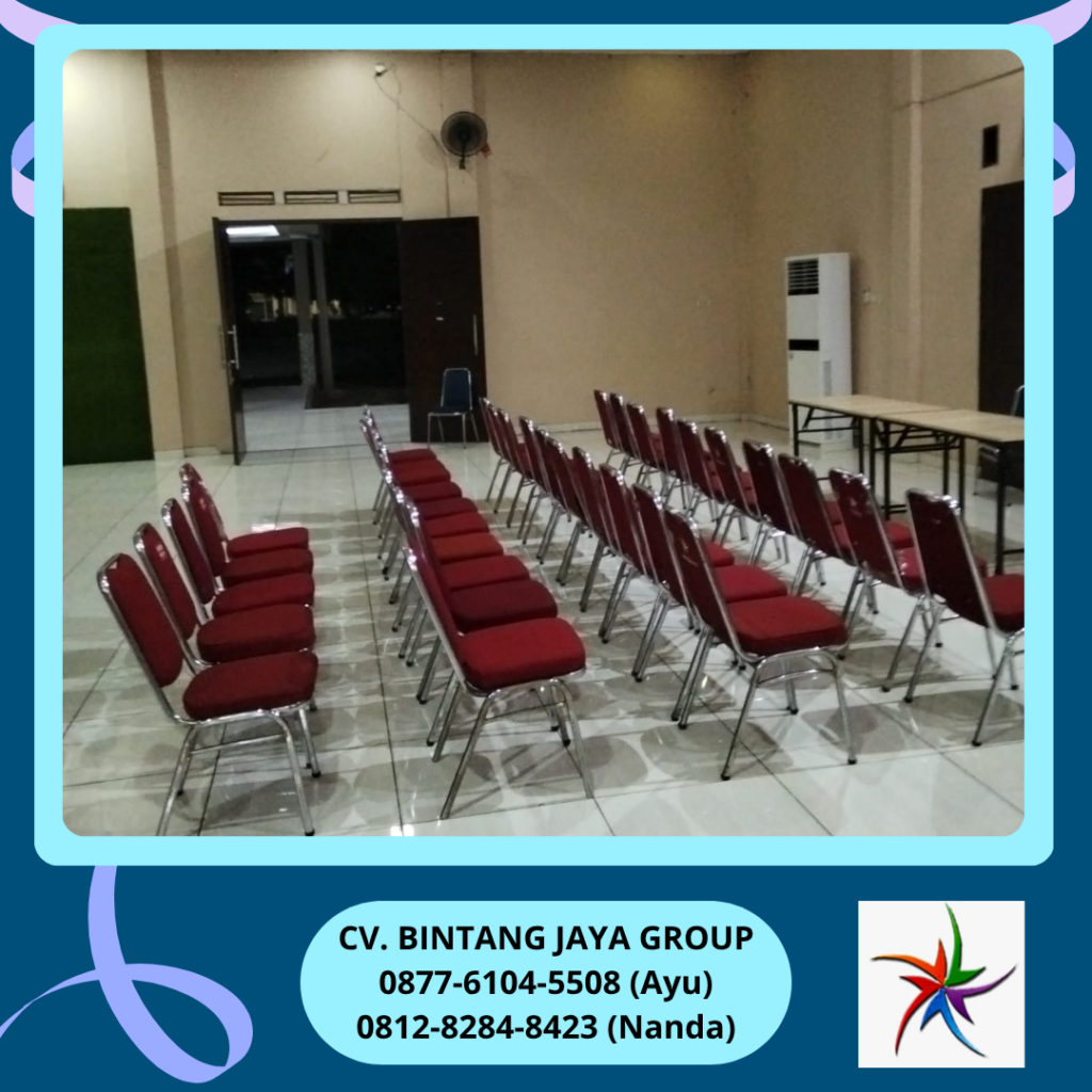 Rental Kursi Futura Polos Warna Merah Bogor