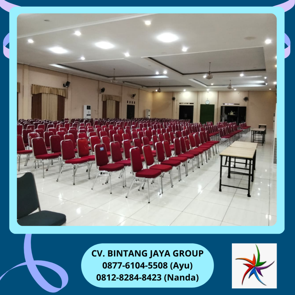 Rental Kursi Futura Polos Warna Merah Bogor