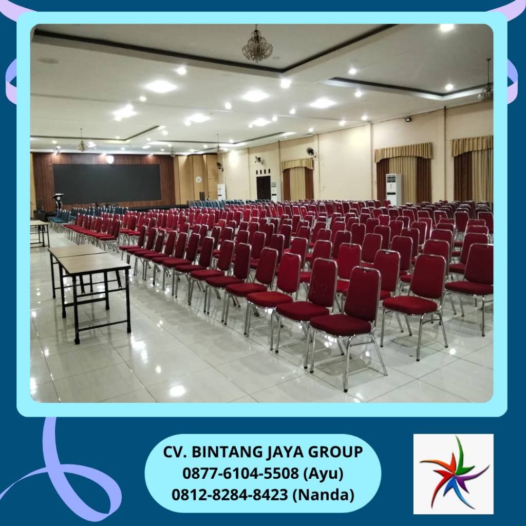Rental Kursi Futura Polos Warna Merah Bogor