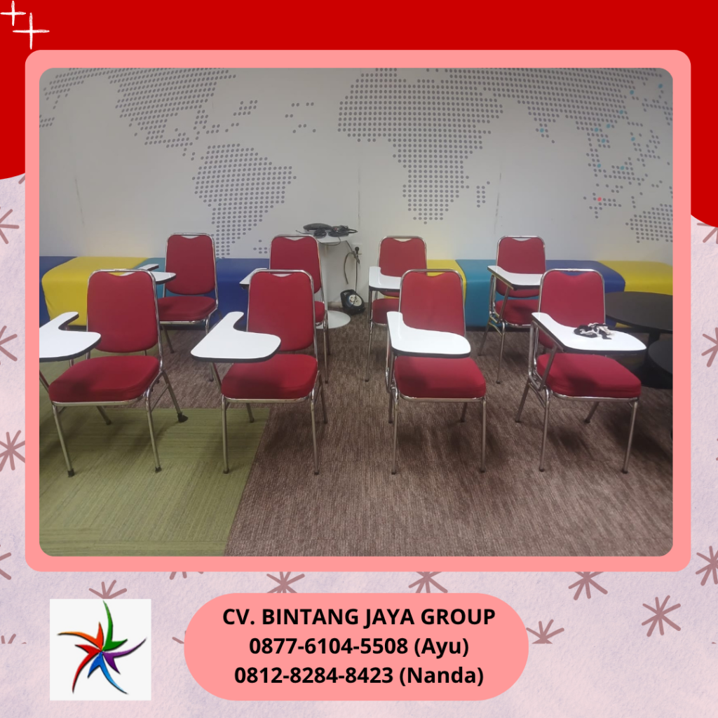 Rental Kursi Kuliah Merah Stainless Tangerang Selatan