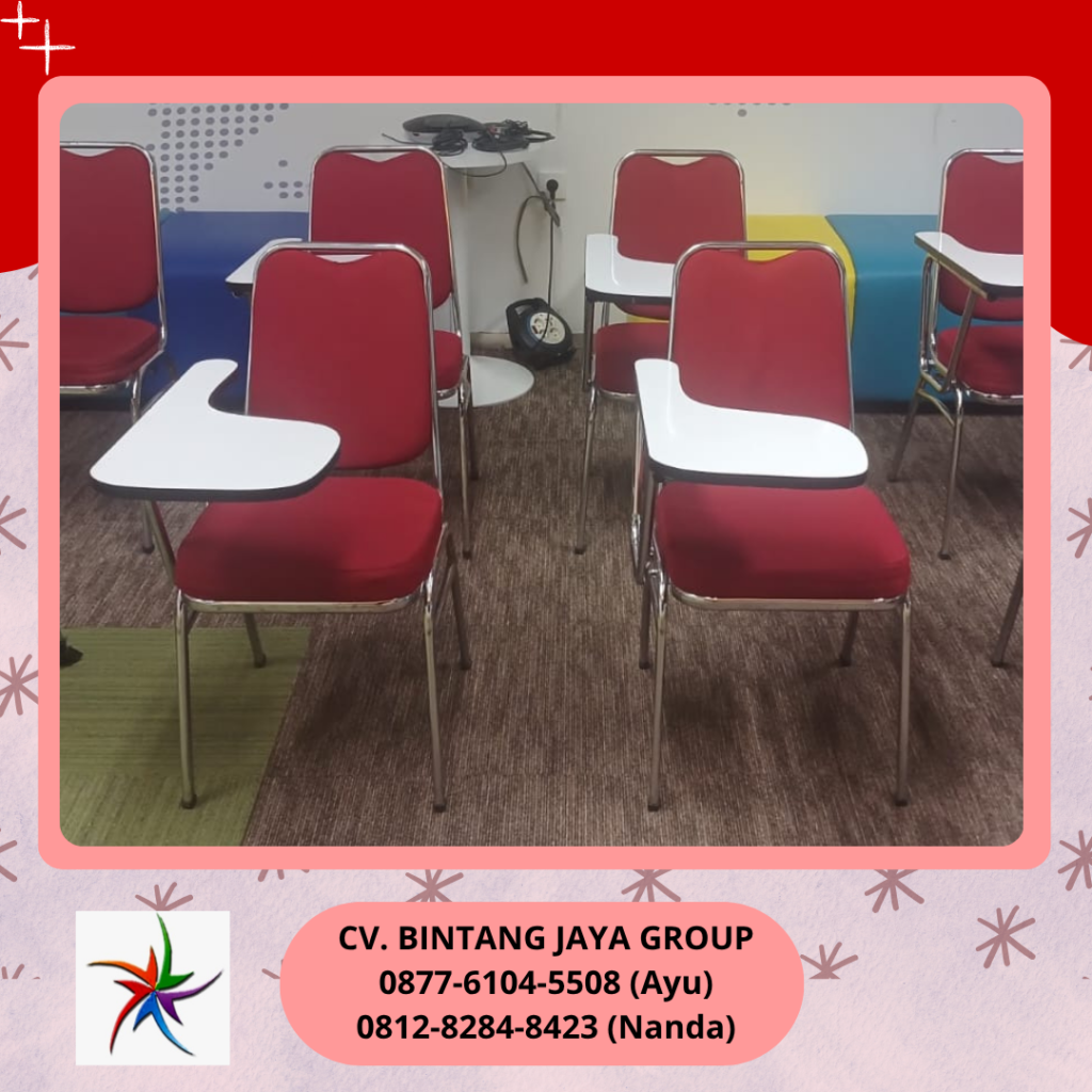 Rental Kursi Kuliah Merah Stainless Tangerang Selatan