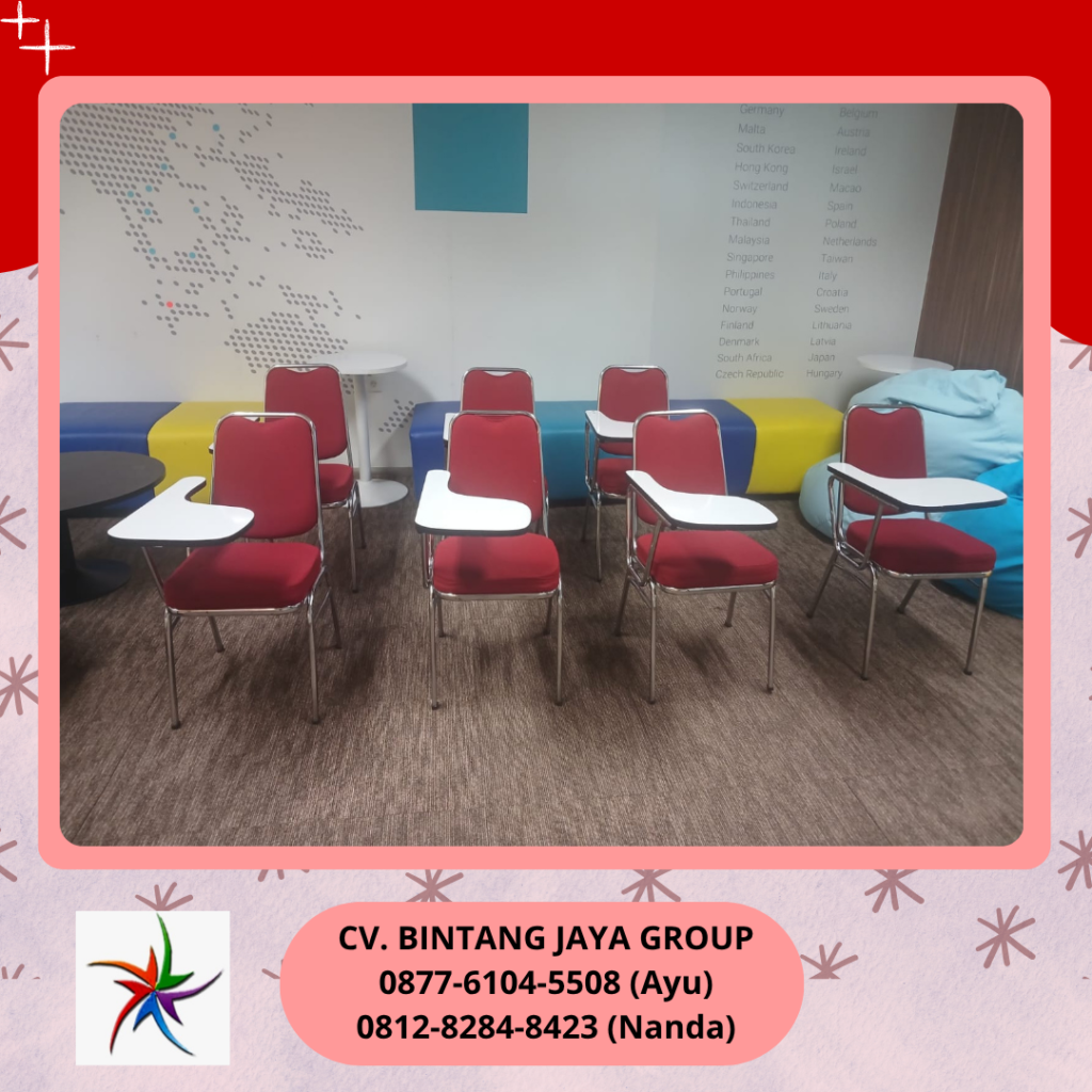 Rental Kursi Kuliah Merah Stainless Tangerang Selatan