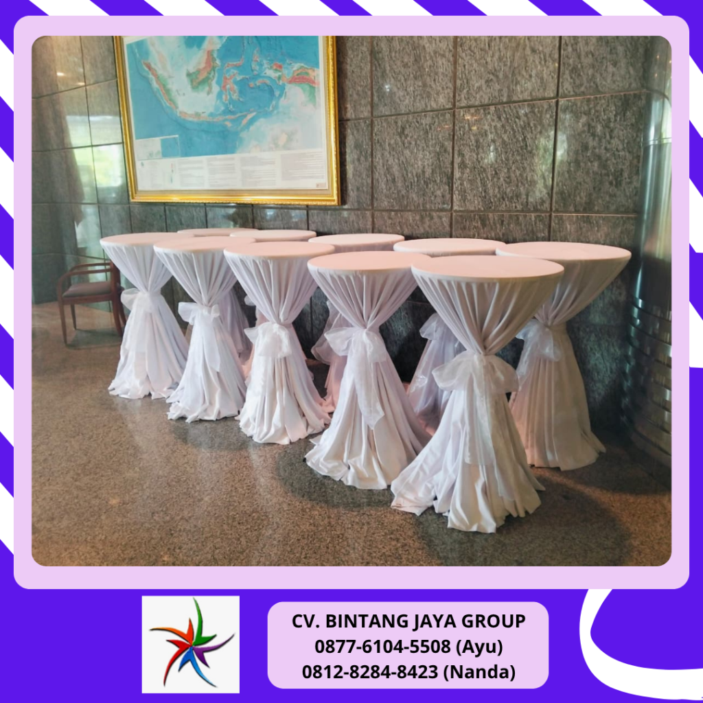 Rental Meja Bar Cover Tebar Tali Pita Jakarta