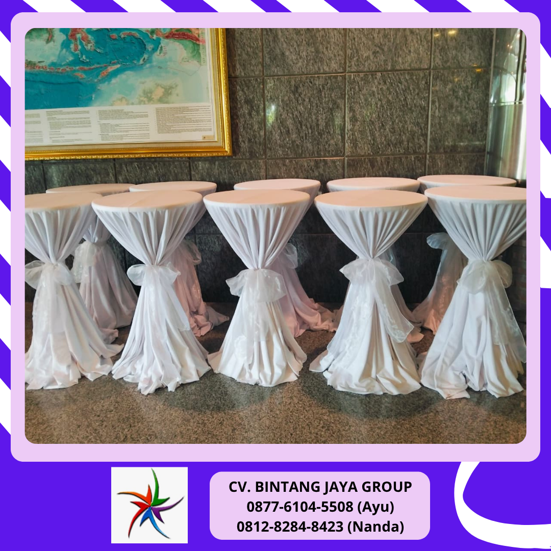 Rental Meja Bar Cover Tebar Tali Pita Jakarta