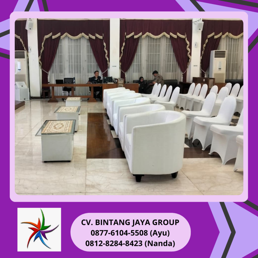 Rental Meja Kaca VIP,Sofa Oval Event Bappenas Taman Suropati