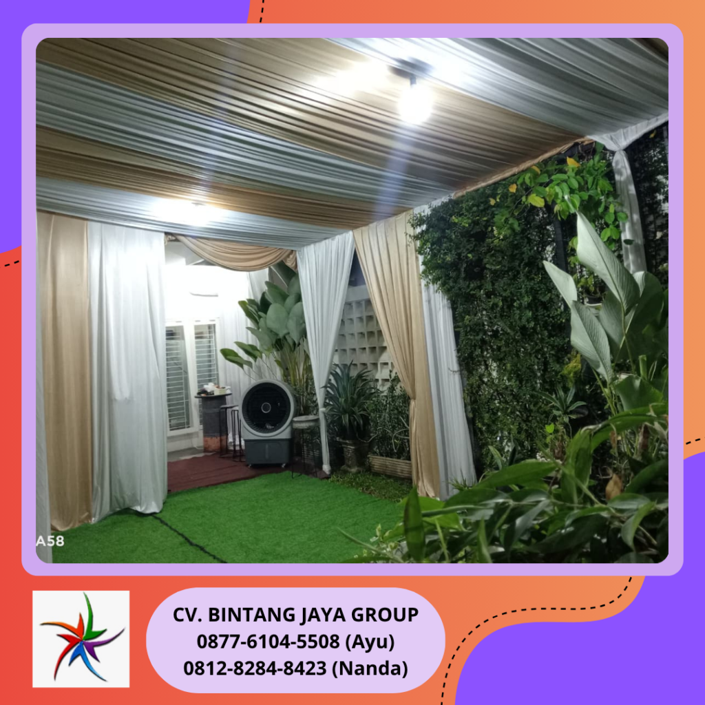 Rental Tenda Serut,Kursi meja,Misty fan Harapan Indah Bekasi