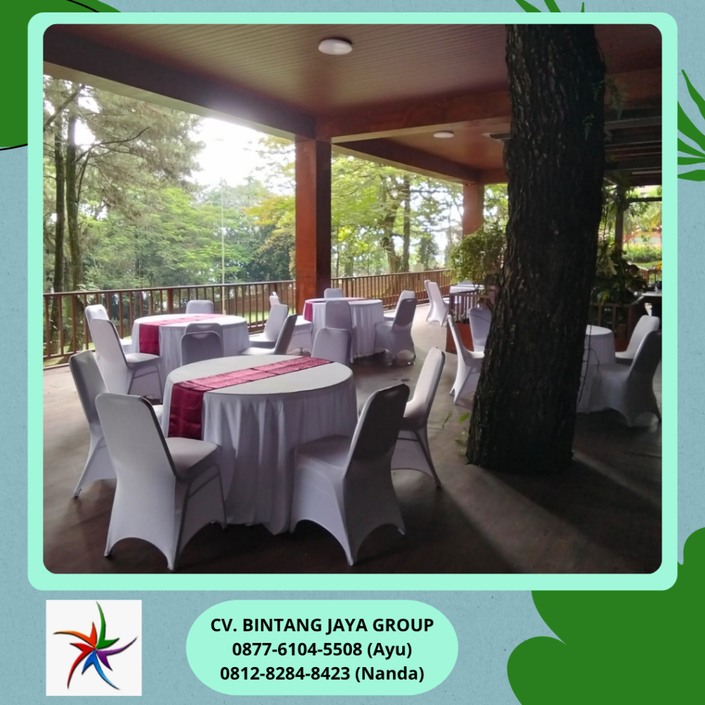 Sewa Kursi Event Sarung Kursi Putih Dan Meja Bundar Hambalang
