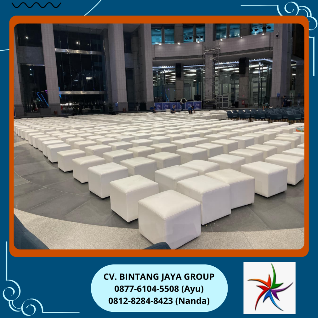 Sewa Kursi Puff Single Empuk Warna Putih Tangerang Barat