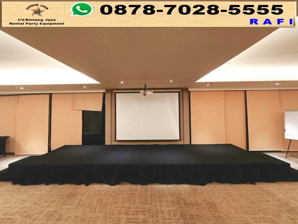 Sewa Panggung Cover Karpet Hitam Event Lippo Kuningan