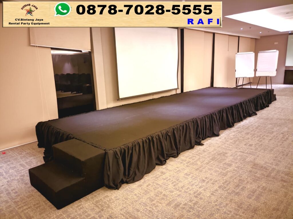 Sewa Panggung Cover Karpet Hitam Event Lippo Kuningan