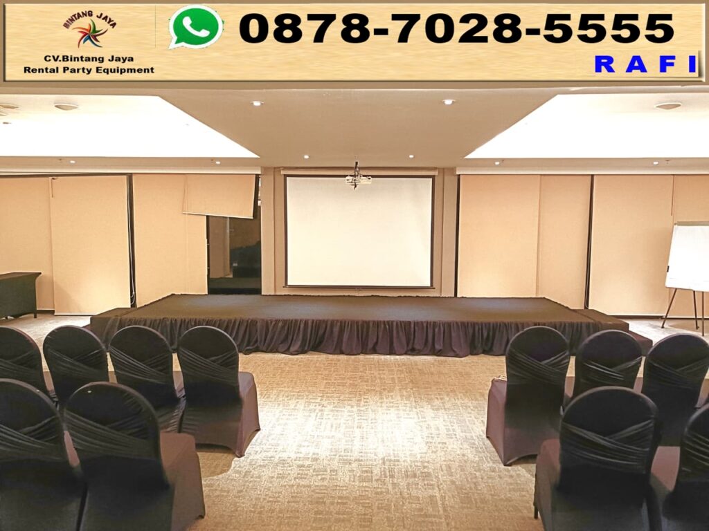 Sewa Panggung Cover Karpet Hitam Event Lippo Kuningan
