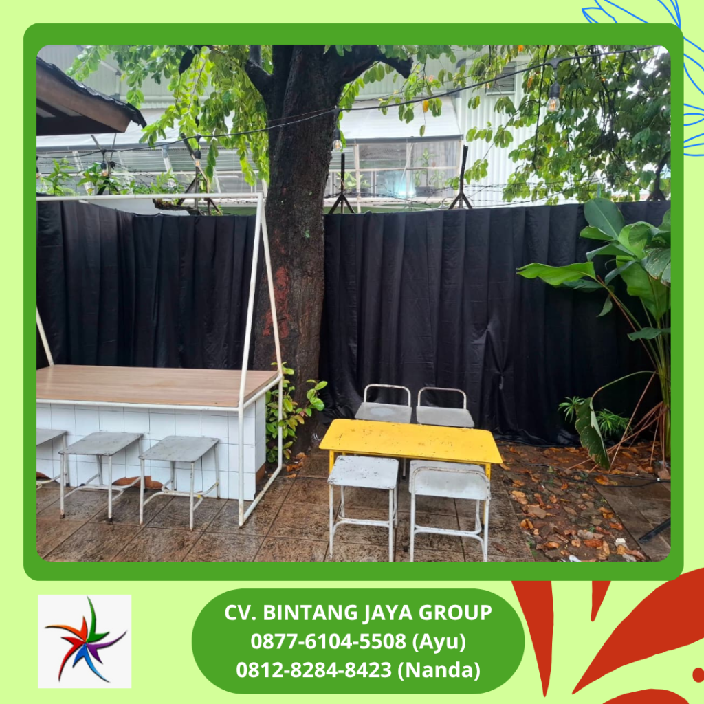 Jasa Sewa Tirai Hitam Event Cafe Blok M Jakarta Selatan