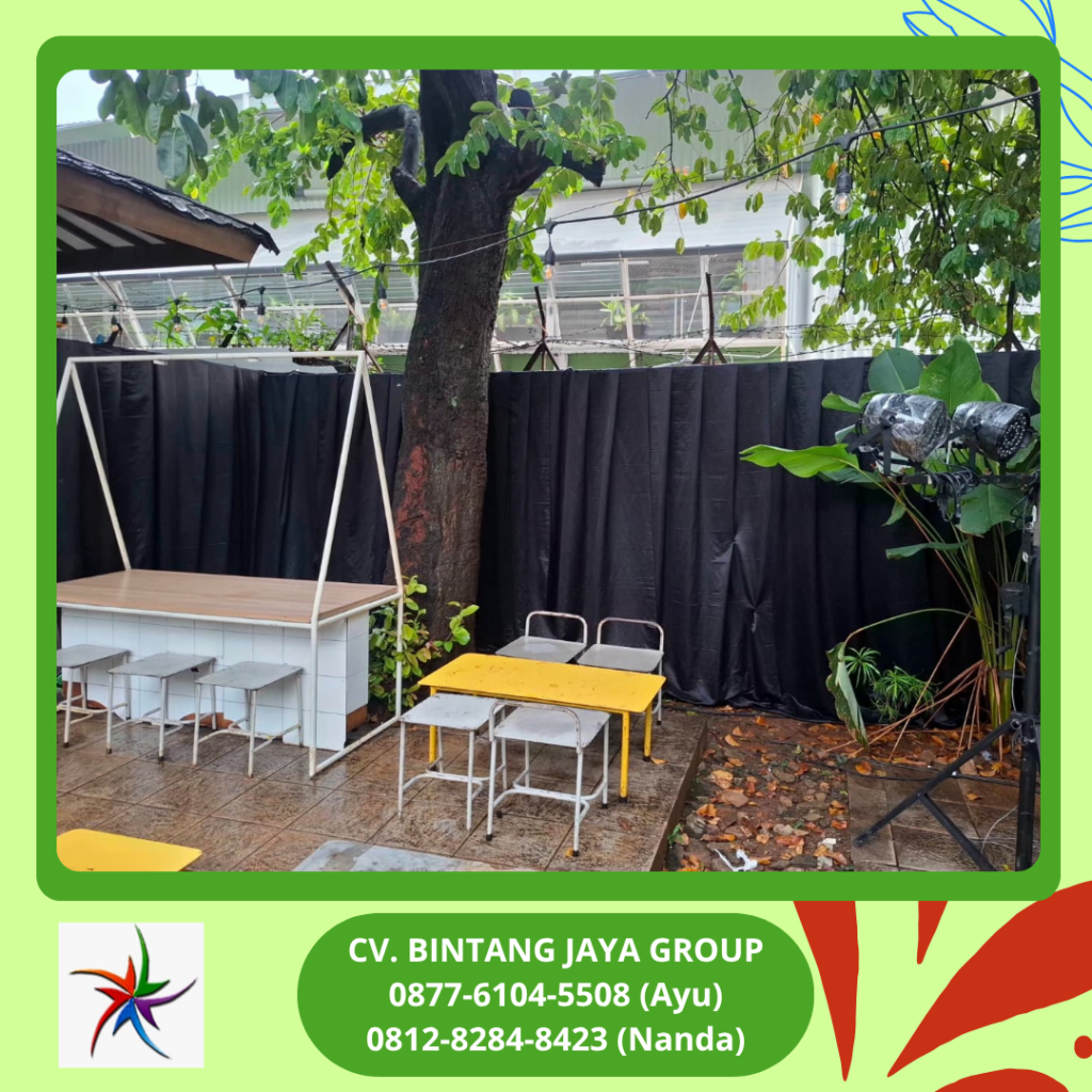 Jasa Sewa Tirai Hitam Event Cafe Blok M Jakarta Selatan