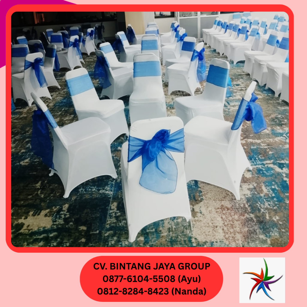 Rental KURSI FUTURA COVER PUTIH PITA BIRU Tangerang
