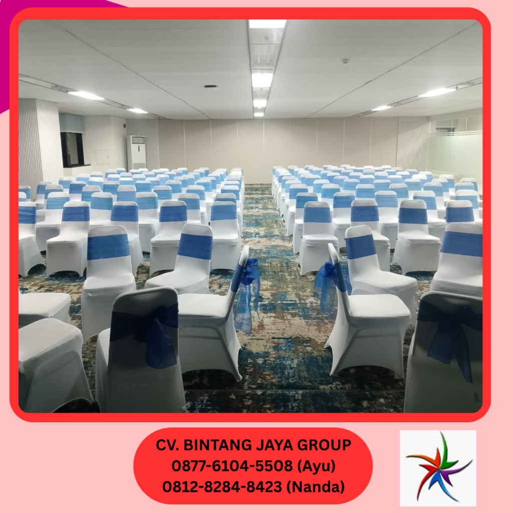 Rental KURSI FUTURA COVER PUTIH PITA BIRU Tangerang
