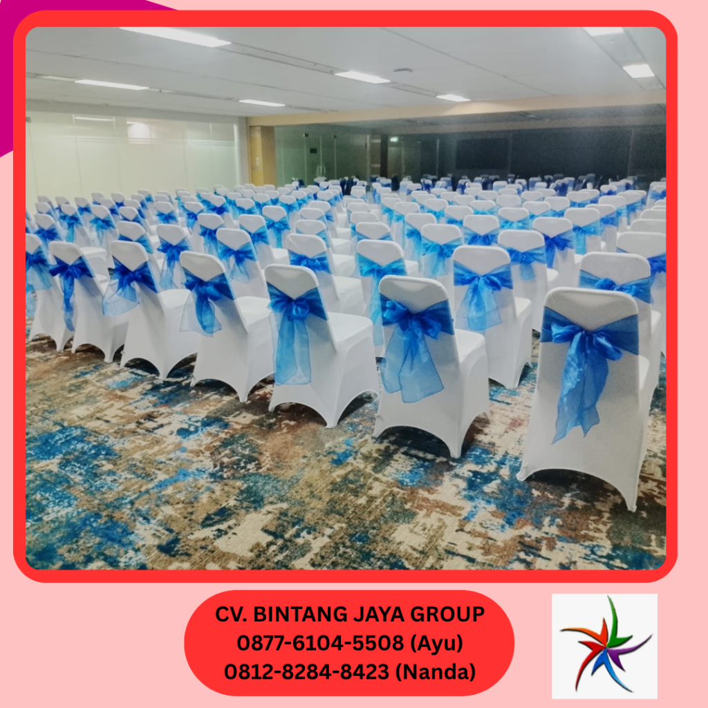 Rental KURSI FUTURA COVER PUTIH PITA BIRU Tangerang