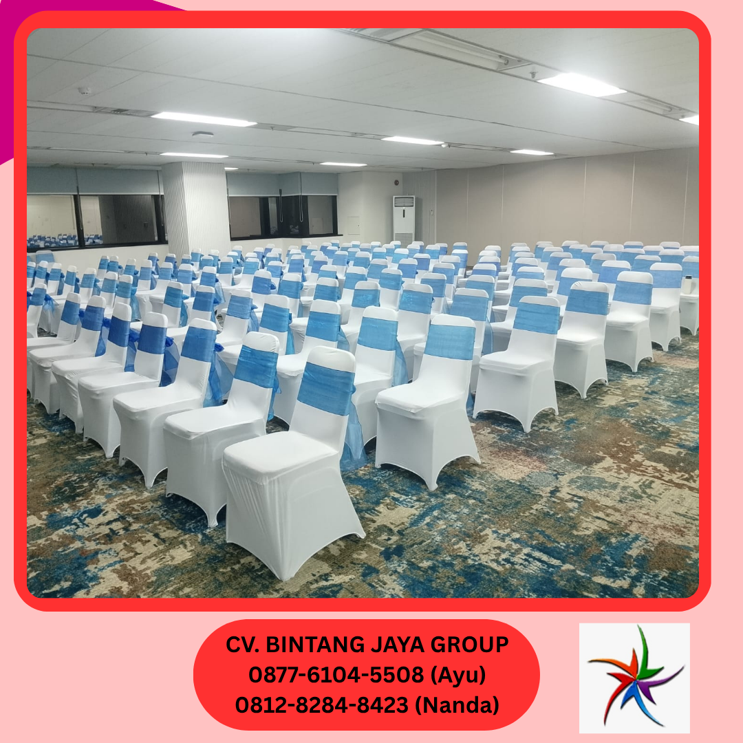 Rental KURSI FUTURA COVER PUTIH PITA BIRU Tangerang