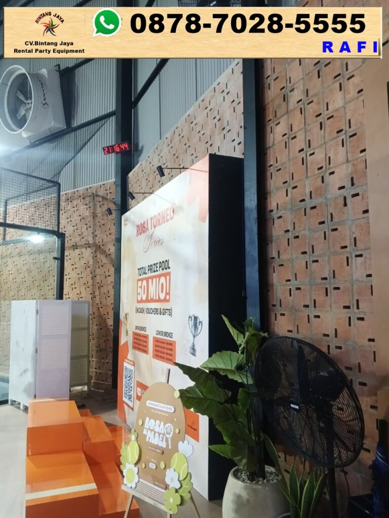 Sewa Backdrop Flexy Korea Event Di Rosa De Padel Kebayoran Baru Jakarta Selatan