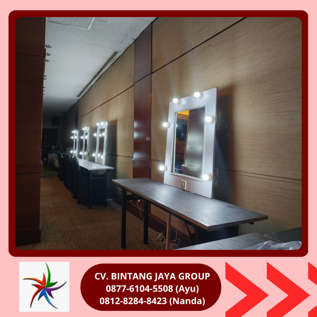 Sewa Cermin rias Putih Plus Lampu Area Jakarta