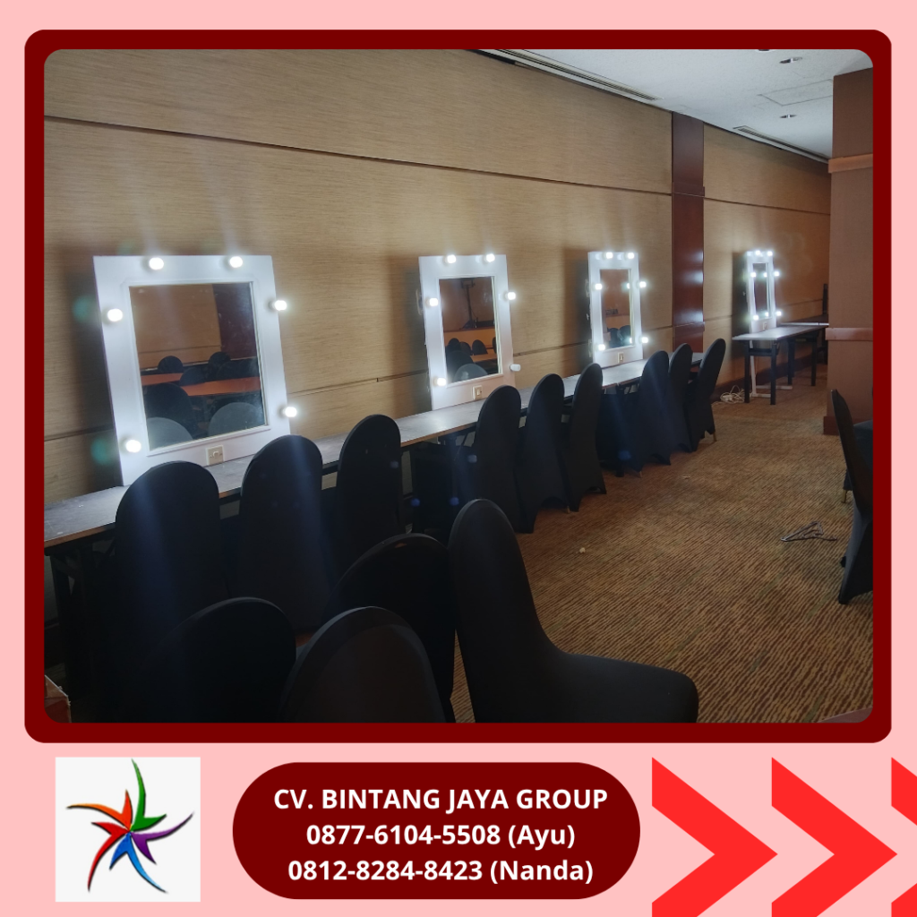 Sewa Cermin rias Putih Plus Lampu Area Jakarta