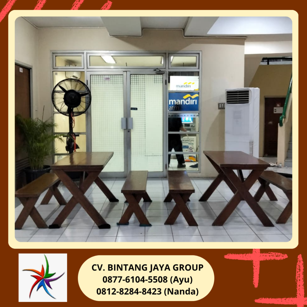 Sewa MEJA,BANGKU TAMAN Kaki Silang Bogor