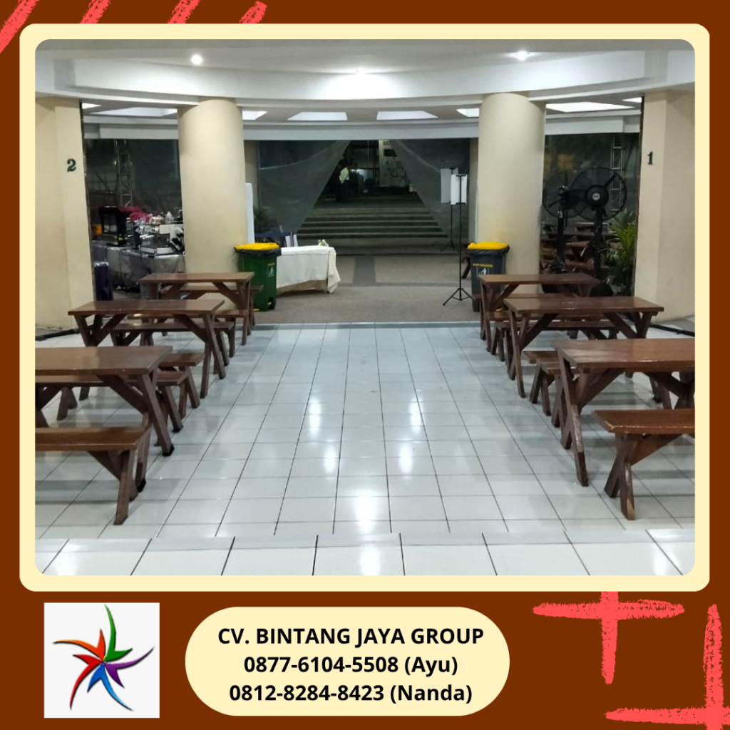 Sewa MEJA,BANGKU TAMAN Kaki Silang Bogor