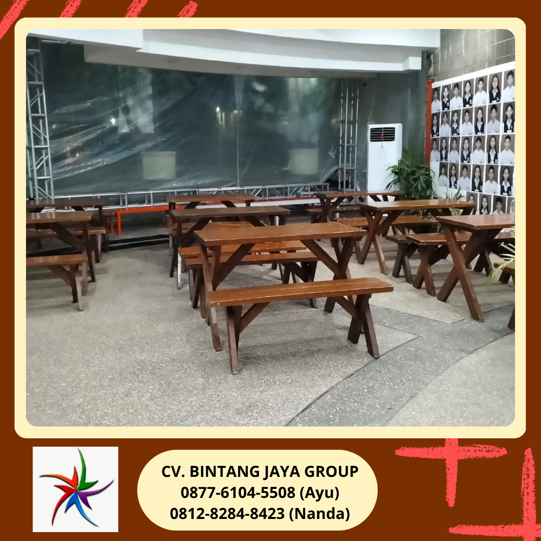 Sewa MEJA,BANGKU TAMAN Kaki Silang Bogor