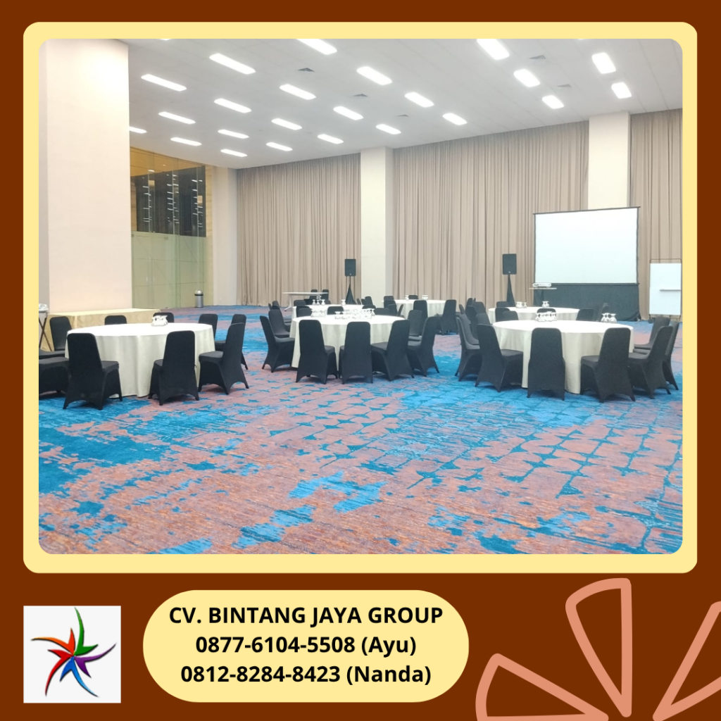 Sewa Meja Bulat,Kursi Event Cover Hitam Senayan Park Jakarta Pusat