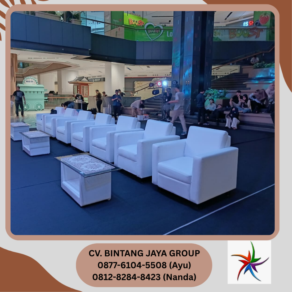 Sewa PODIUM SIRINE PUTIH,Q LINE,SOFA,MEJA KACA Jakarta