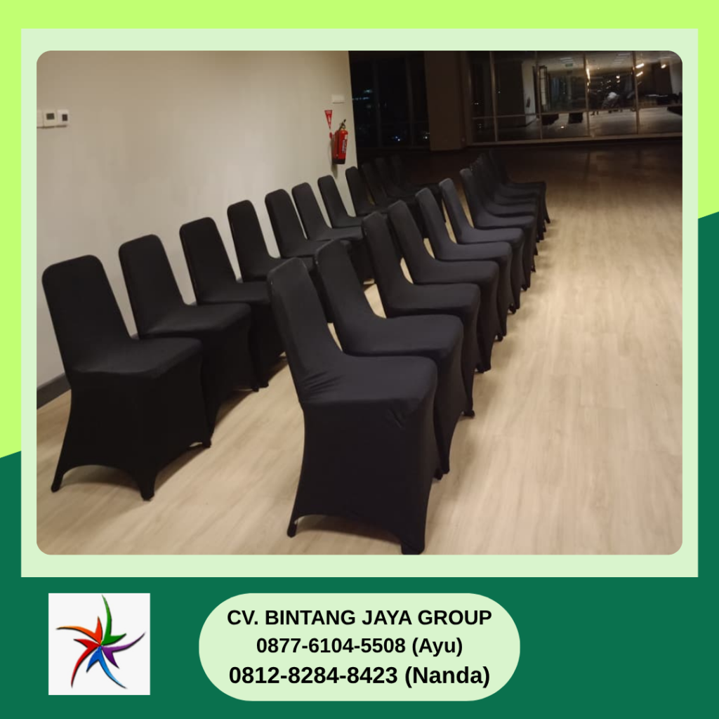 Sewa Round Table Taplak Hitam Putih Dan Kursi Cover Hitam Jakarta