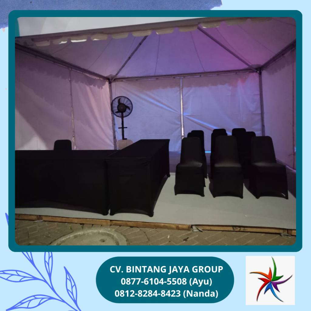 Sewa TENDA SARNAFIL,MEJA,KURSI,MISTY FAN Area PIK