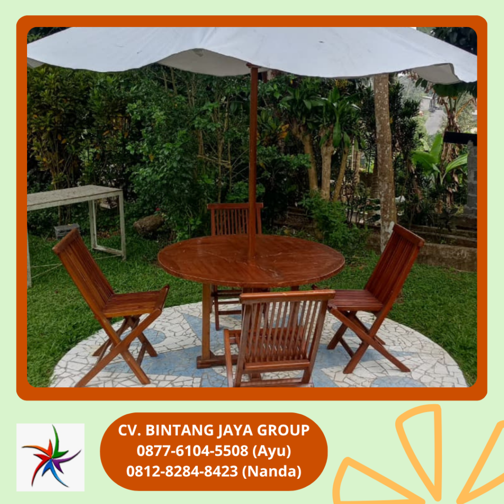 Sewa Tenda Parasol Putih Dan Kursi Kayu Jakarta