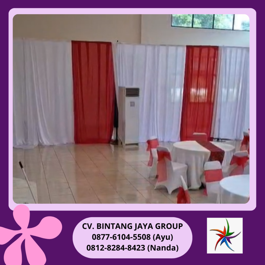 Sewa Tirai Merah Putih Tangerang Selatan