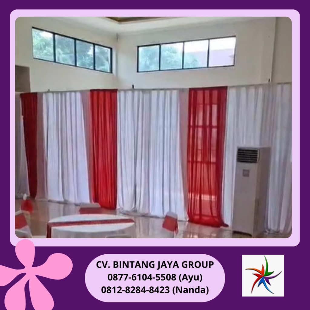 Sewa Tirai Merah Putih Tangerang Selatan
