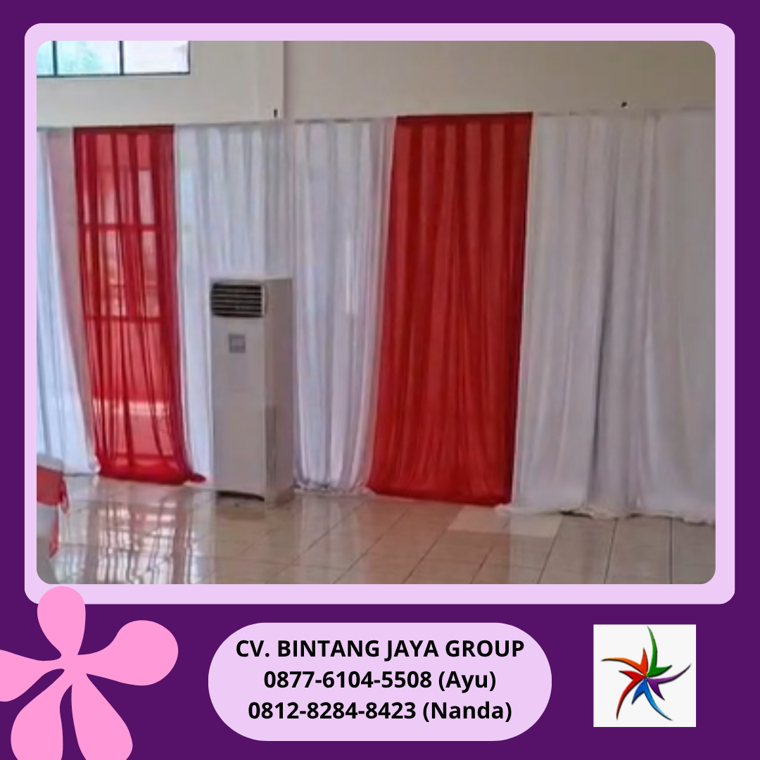 Sewa Tirai Merah Putih Tangerang Selatan