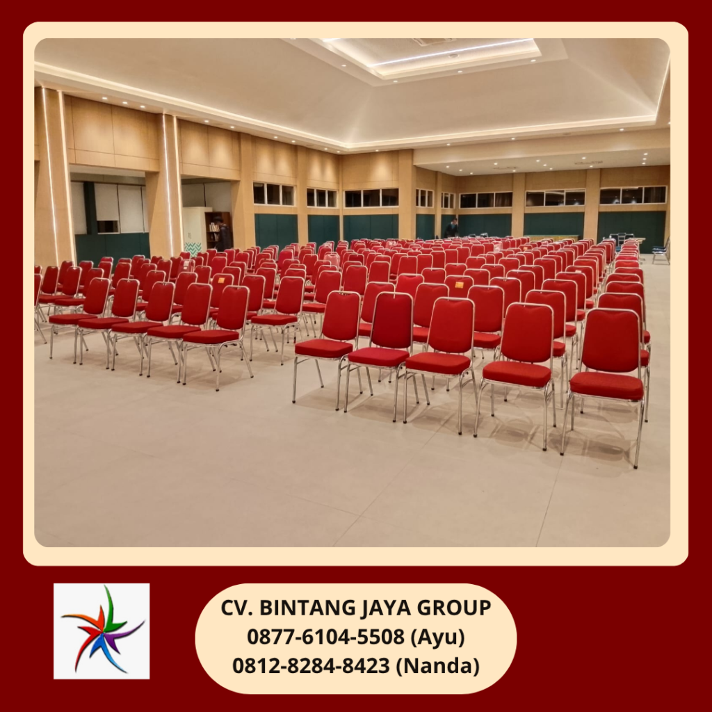 Rental Kursi Futura Warna Merah Polos Stainless Tangerang