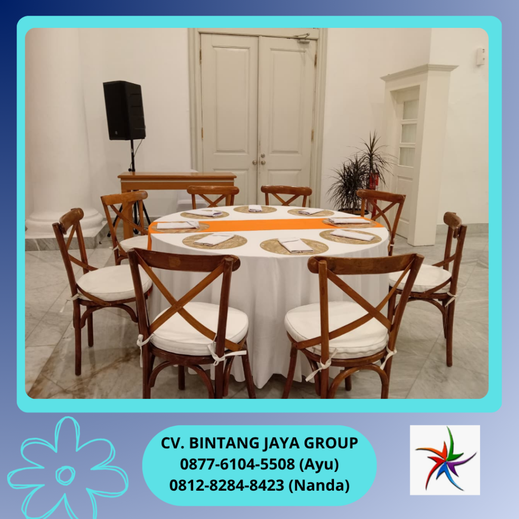 Sewa Round Table,Kursi Silang Kayu Jakarta