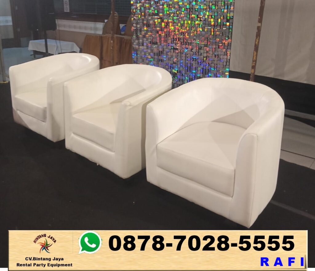 Pusat Sewa Sofa Putih Model Oval Jakarta