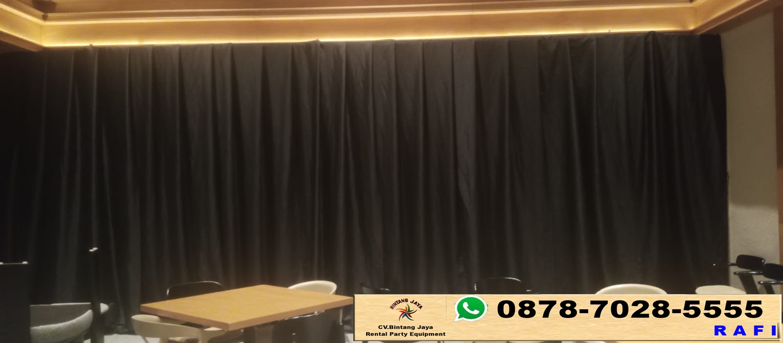 Rental Black Curtain Jakarta