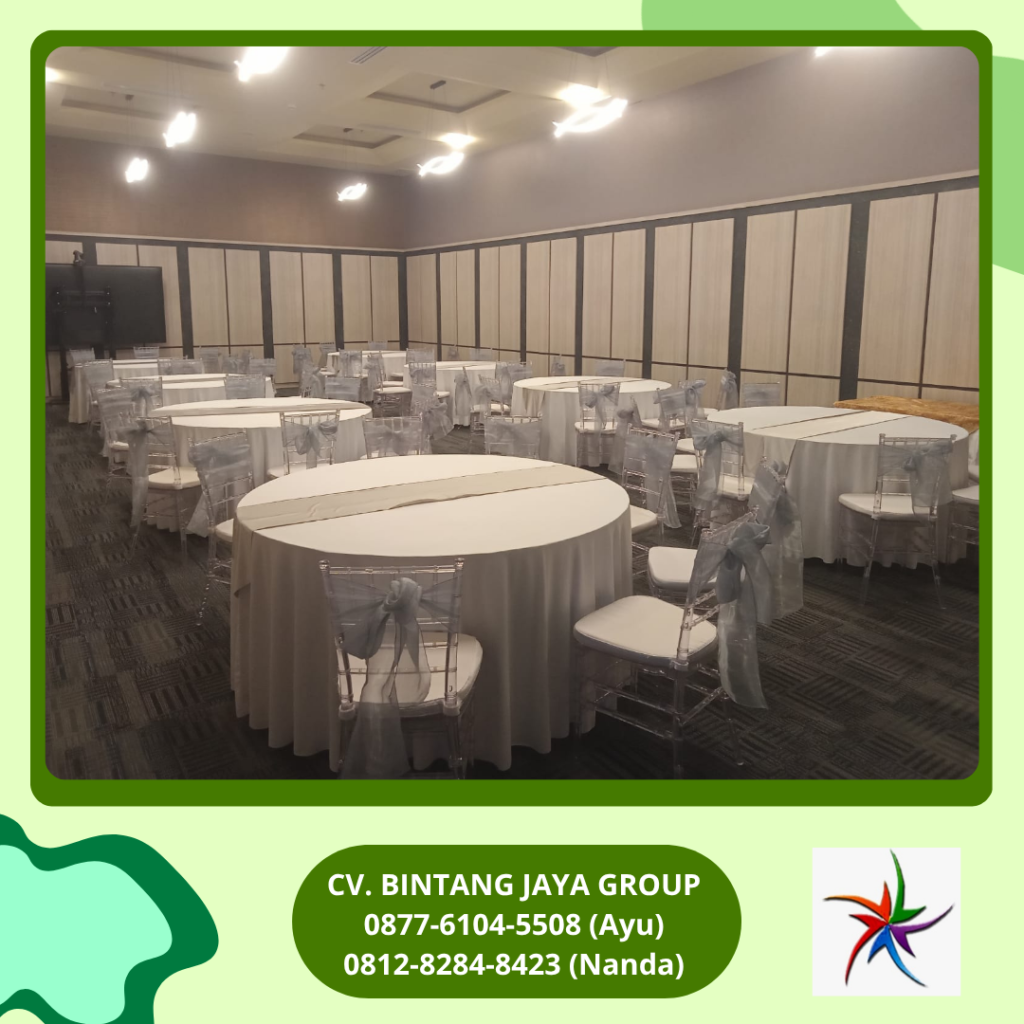 Rental Gong,Kursi Tiffany Acrylic,Round Table Jakarta