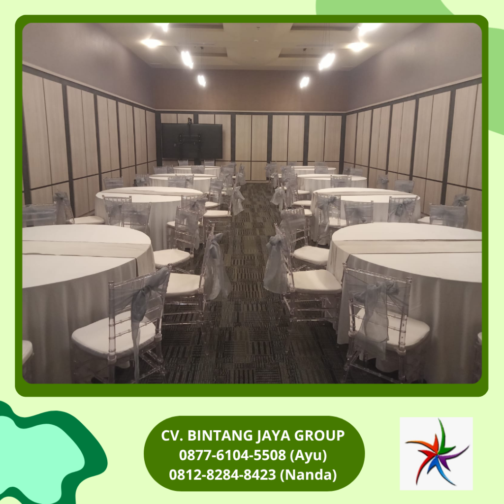Rental Gong,Kursi Tiffany Acrylic,Round Table Jakarta