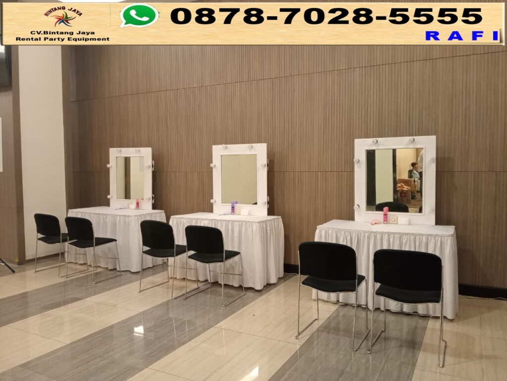 Rental Meja Kaca Rias Event Kasablangka Hall