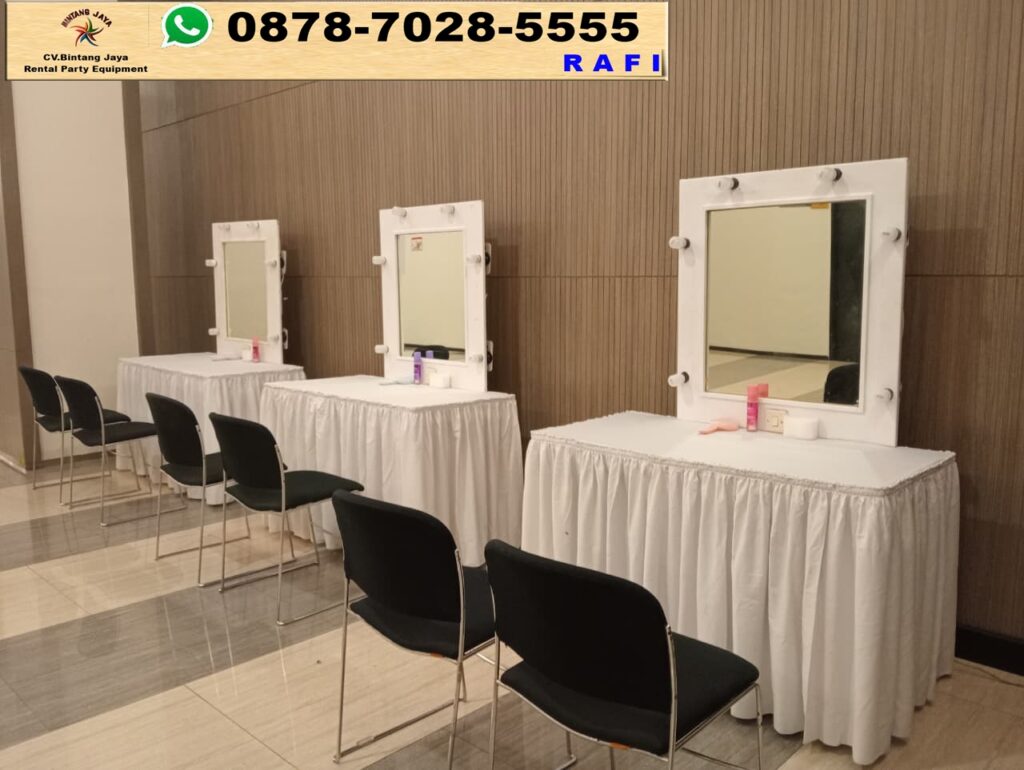 Rental Meja Kaca Rias Event Kasablangka Hall