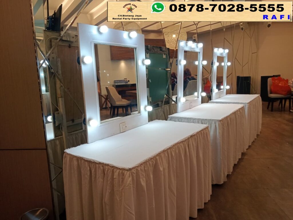 Rental Meja Kaca Rias Event Kasablangka Hall