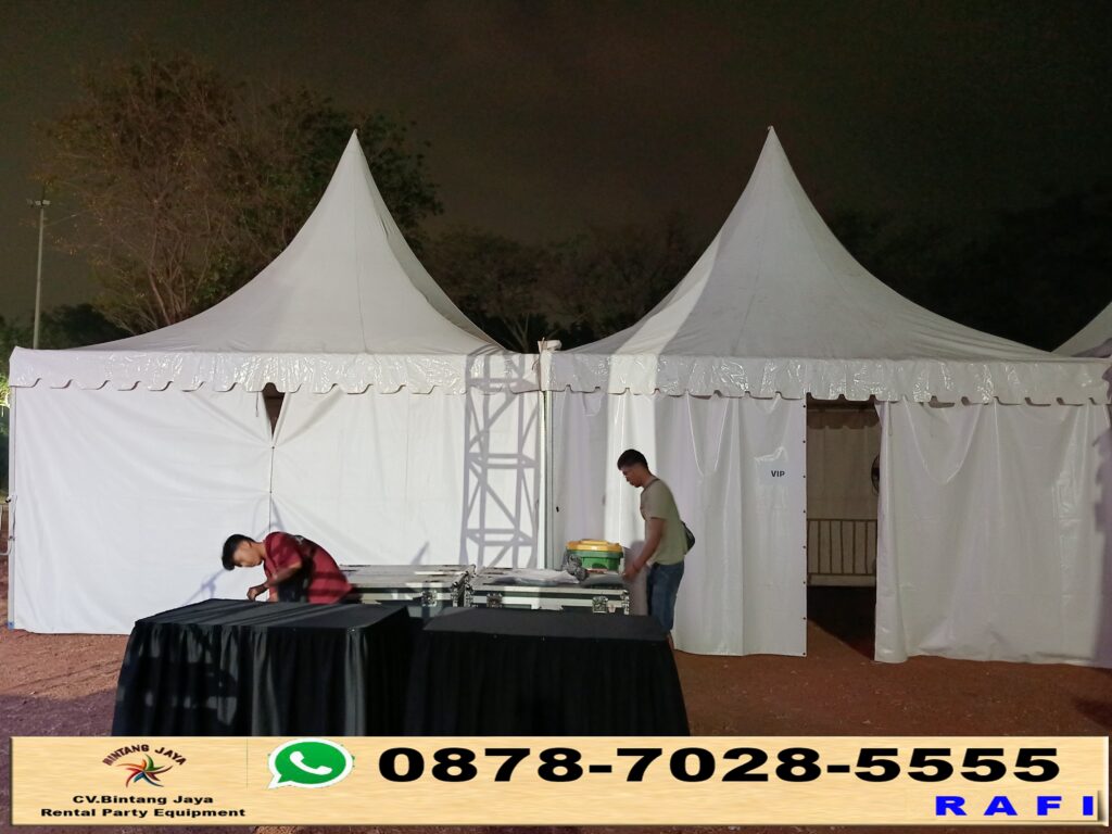 Rental Tenda Kerucut Sarnafil Putih Jakarta