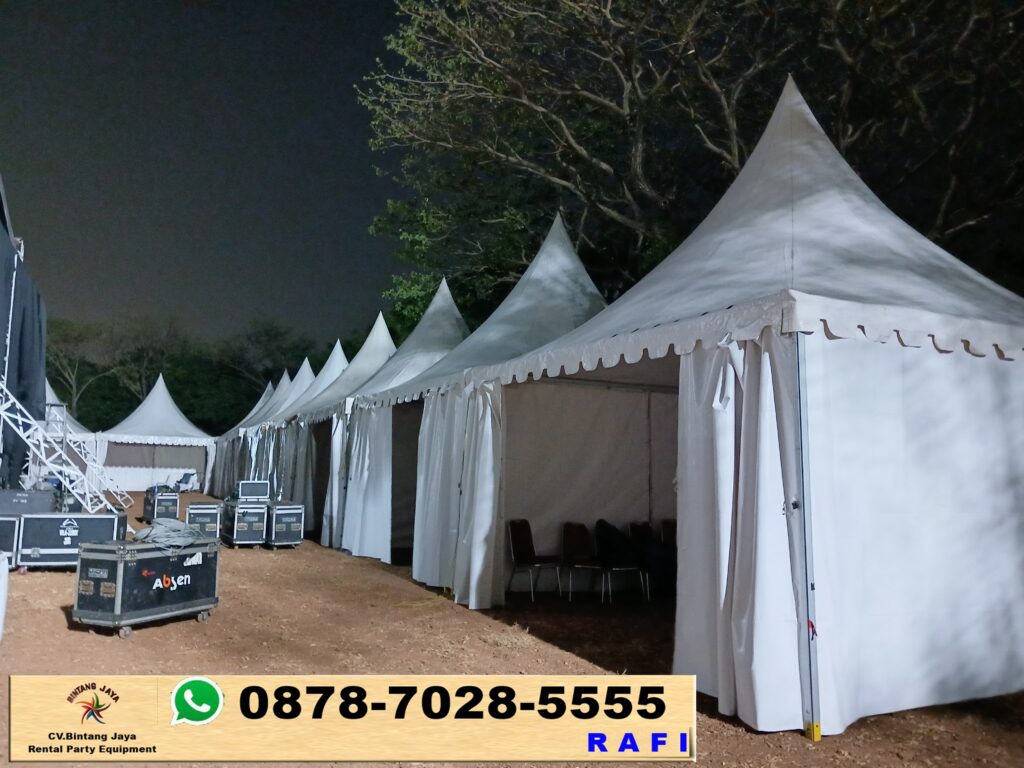 Rental Tenda Kerucut Sarnafil Putih Jakarta