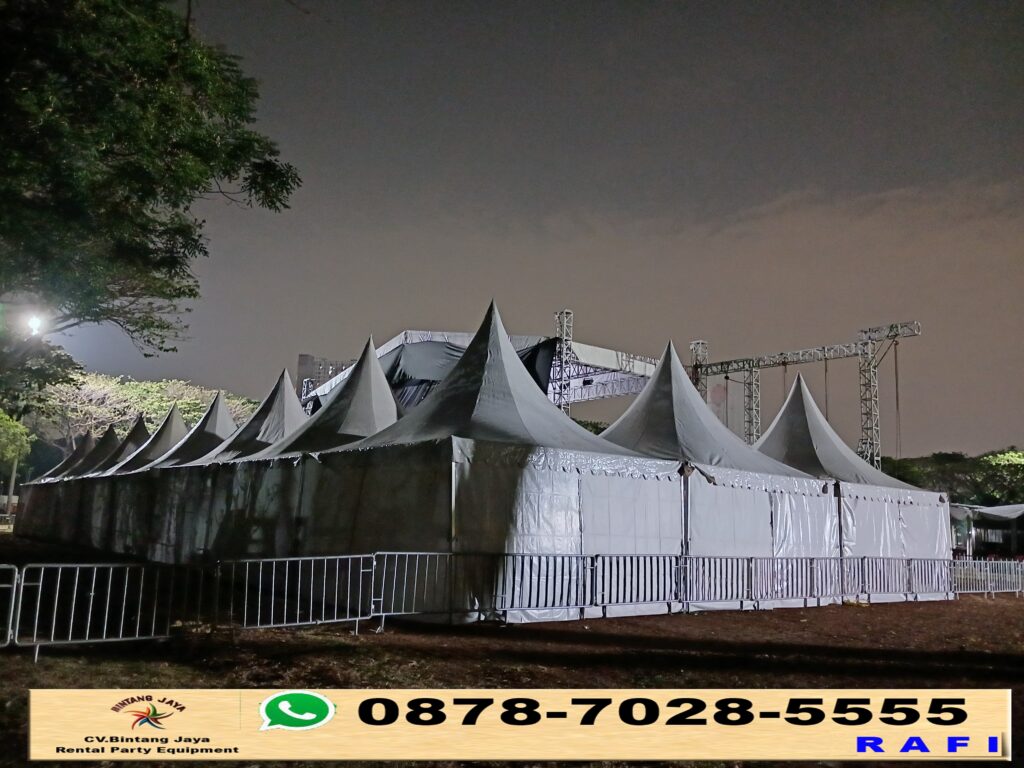 Rental Tenda Kerucut Sarnafil Putih Jakarta