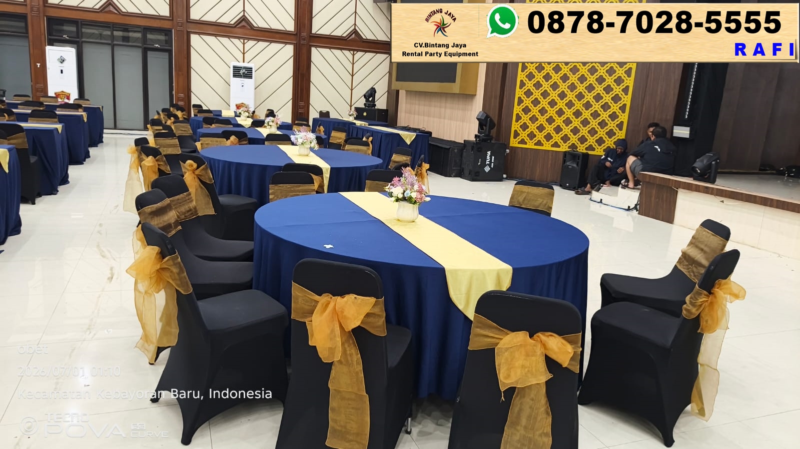Sewa Meja IBM Dan Round Table Set Kursi Event Sepim Polri